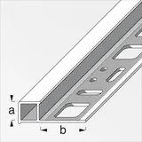 Alfer Quadratprofil Aluminium eloxiert poliert chrom optik