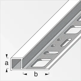 Alfer Quadratprofil Aluminium eloxiert poliert chrom optik