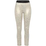 LASCANA Funktionsleggings gold/weiß XS