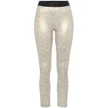 LASCANA Funktionsleggings gold/weiß XS