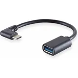 s/conn USB-C Adapter zu USB-A 3.0 Buchse, OTG, PVC Gehäuse, 5 Gbps, 10 cm, 90°