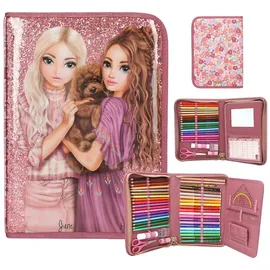 DEPESCHE TOPModel Große Federtasche FLORAL inkl. Stifte