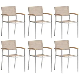 acamp® Skye Gartensessel 57 x 89 x 56 cm beige 6 St.
