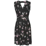 VIVANCE Jerseykleid Schwarz/Mauve Blumendruck 36
