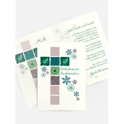 Einladung zur Konfirmation selbst gestalten mit Spruch und Fotos im Onlinedesigner bei Meine-Kartenmanufaktur.de