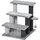 PawHut Haustiertreppe 3-stufig Grau 45 x 40 x 48 cm