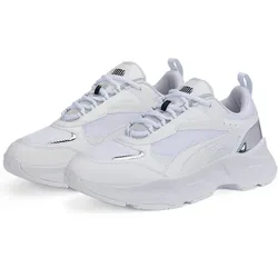 PUMA Cassia Distressed Plateau Sneaker Damen PUMA white/PUMA white/PUMA silver 42
