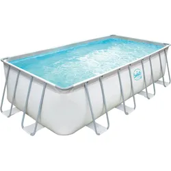 Polygroup Summer Waves Elite Frame Pool hellgrau rechteckig 549x274x132cm solo EINHEITSGRÖSSE