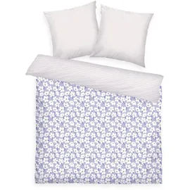 Tom Tailor Fresh Flowers Lila/Weiß 200 x 220 cm + 2 x 80 x 80 cm