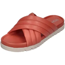 ROHDE Damen Pantolette Nappa Leder trendy Kreuzbandage Ponza 6302, Größe:38 EU, Farbe:Orange - 38