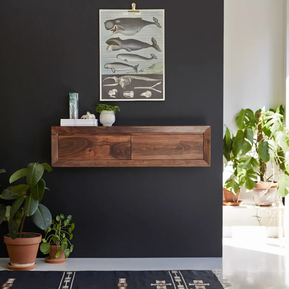 Konsolentisch Sideboard Wandschrank aus Palisanderholz 120 cm Neu Tikamoon