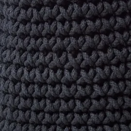 Homescapes Gestrickter Aufbewahrungskorb 42 x 42 x 37 cm schwarz