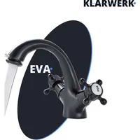 Klarwerk EVA | Vintage Wasserhahn Bad Schwarz matt Bad