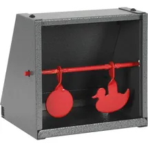 vidaXL Scheibenkasten 2 Ziele Rund Enten-Design Kugelfangkasten Pendelkasten Kugelfang Zielscheibe Schießscheibe Entenkasten Luftgewehr