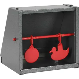 vidaXL Scheibenkasten 2 Ziele Rund Enten-Design Kugelfangkasten Pendelkasten Kugelfang Zielscheibe Schießscheibe Entenkasten Luftgewehr