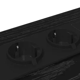 vidaXL Nachttisch mit Ladestation Schwarze Eiche Holzwerkstoff