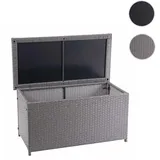 Poly-Rattan Kissenbox HWC-D88, Gartentruhe Auflagenbox Truhe ~ Basic grau, 51x115x59cm 250l
