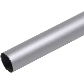 LIEDECO Gardinenstange LIEDECO "Fertigstilgarnitur 20 mm Power Zylinder Acryl" Gr. 1, grau (aluminiumfarben), L:120cm Ø:2mm, Eisen, Gardinenstangen, Gardinenstange Komplett