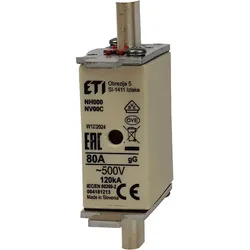 Schmelzeinsatz NH000 WT-00C KOMBI Sicherung 80A ETI Hochwertige NH-Sicherung