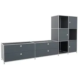 Viasit System4 Aktenschrank 227,9 x 40,4 x 118,2 cm anthrazit