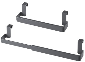 Metaltex Flex-Bar Handtuchhalter, ausziehbar, Badetuchhalter zum Einhängen an der Schranktür, 1 Stück