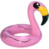 Boland 52160 – Flamingo Schwimmring, aufblasbares Schwimmtier 110 cm, Sommer Deko für Strand, Urlaub, Poolparty oder Karneval