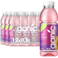 ganic Wilde Pflaume - Vitaminwasser - Taigawurzel-Extrakt - Biotin - Aloe-Vera-Extrakt - Niacin - Pantothensäure - Kalorienarm - Vegan - Laktosefrei - Glutenfrei (12 x 500 ml)