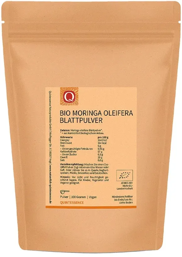 Quintessence Moringa Oleifera Pulver - Rohkostqualität 100 g