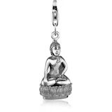 Nenalina Buddha Karma Talisman Trend Symbol 925 Silber Charms & Kettenanhänger Damen