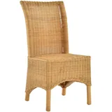 Rattan Esszimmerstuhl hohe Rückenlehne Esszimmer Rattanstuhl Korbstuhl (Honig)