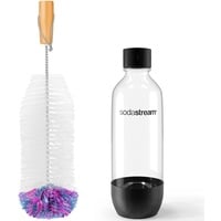 BlueFire Flaschenbürste für SodaStream 1 Liter Flasche, Premium Reinigungsbürste mit Antikratz Wollkopf, Schonende & Kratzerfreie Reinigung, Flaschenreiniger für Glaskaraffe