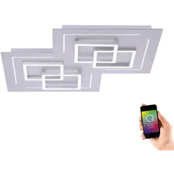Paul Neuhaus, Q-LINEA, LED-Deckenleuchte, aluminium, dimmbar, CCT, Smart Home
