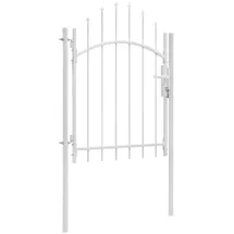 vidaXL Gartentor Stahl 1 x 2 m weiß