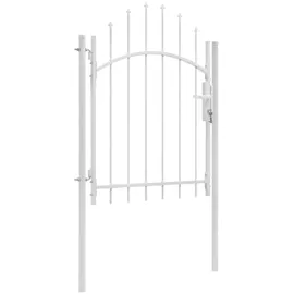 vidaXL Gartentor Stahl 1 x 2 m weiß