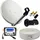 PremiumX Camping Satelliten-Komplettanlage 45cm Satellitenschüssel Single LNB 10m Kabel F-Stecker SAT-Signalfinder