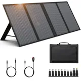 SinKeu 60W Tragbares Solarpanel für Powerstation, Solargenerator, Telefone, wasserdicht, faltbares monokristallines Solarladegerät mit DC/USB-A/Typ-C-Ausgängen für Outdoor-Camping, netzunabhängiges