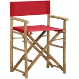 Maison Exclusive - Klappbare Regiestühle 2 Stk. Rot Bambus Und St