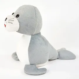 KÖGLER 75622 - Labertier Seehund Skibbi, ca. 17 cm groß, nachsprechendes Plüschtier mit Wiedergabefunktion, plappert alles witzig nach und beweg...