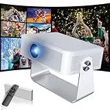 Mini Beamer mit WiFi 6 und Bluetooth 5.4, tragbarer Projektor 4K/1080P Unterstützung, Video Beamer mit Fernbedienung, Smart Projektor kompatibel mit Smartphone/TV Stick/HDMI/USB/Laptop