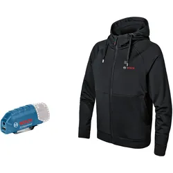 Bosch Beheizbare Hoodie GHH 12+18V XA mit Akkuadapter  schwarz - 06188000EP - schwarz