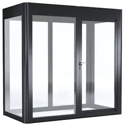 SunElements Design Gewächshaus SunGarden Energy mit Photovoltaikdach 2.1 anthrazit-metallic, Wände: 6mm Acrylglas klar, Dach: Doppelglasmodul 40 % Transparenz