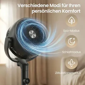 Songmics Standventilator 111,7 cm Schwarz