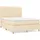 vidaXL Boxspringbett mit Matratze Creme 140x200 cm Stoff - Creme