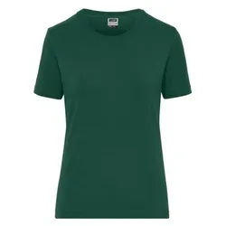 Damen Bio Workwear T-Shirt Stretch JN1801, dunkelgrün, Größe S - dunkelgrün - S