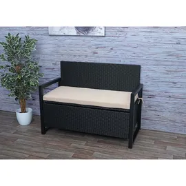 Proregal Sitzbank 117 x 87 x 57 cm Anthrazit/Beige