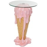 Kare DESIGN Beistelltisch Icecream 86832 Glas Rosa