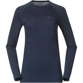 Bergans Damen Inner:Pure Merino Longsleeve (Größe L, blau)