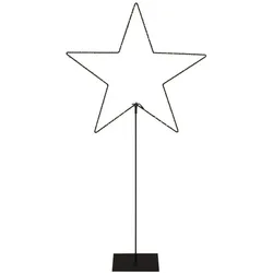 LED-Standstern Mira Metall schwarz 100cm Höhe Lichterkette warmweiß