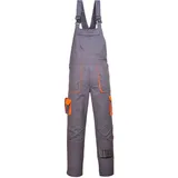 PORTWEST TX12 Herren Texo Kontrast Latzhose Arbeitslatzhose Grau, M