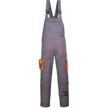 PORTWEST TX12 Herren Texo Kontrast Latzhose Arbeitslatzhose Grau, M